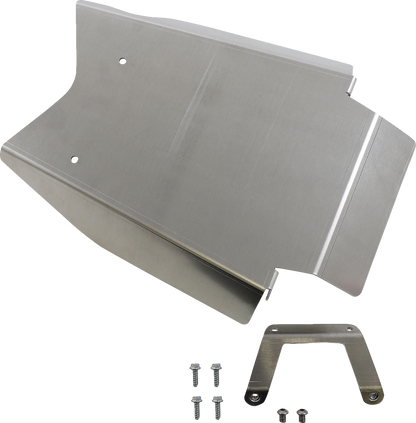 Bill's Exhausts SHOW CHROME Skid Plate for Can-Am Ryker engine protection, chrome finish, mounted on motorcycle engine area