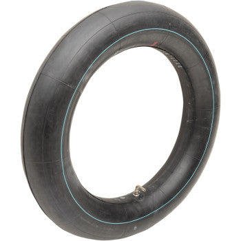 Parts Unlimited 15-inch standard inner tube with PV-78 valve and 90° metal valve for motorcycle or bicycle tires.