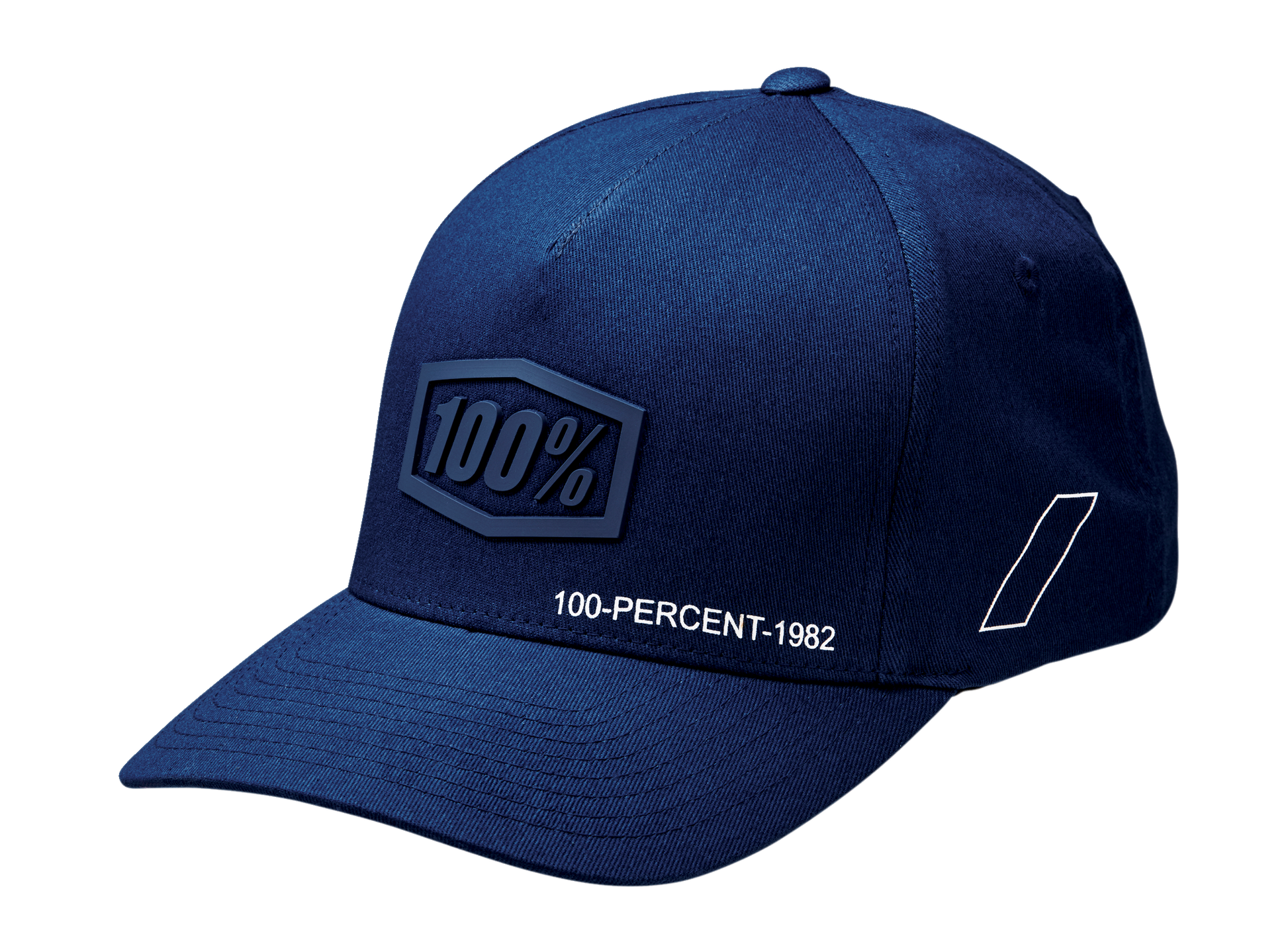 Bill's Exhausts navy Shadow Flexfit hat in small/medium size, featuring a structured baseball cap design with curved brim.