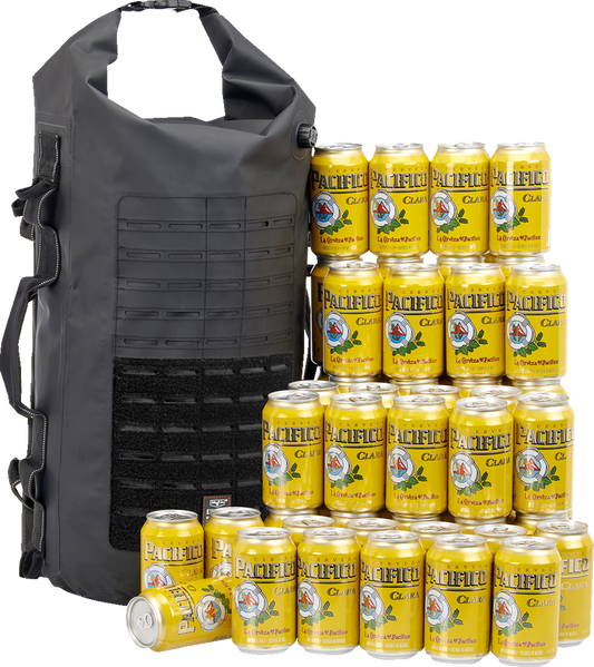 Black Biltwell Exfil 65 Dry Bag Gen 2 with roll-top closure, compact outdoor gear bag designed for waterproof storage.