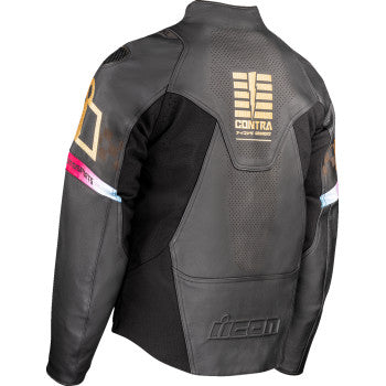 Bill's Exhausts ICON Contra3™ Rizz Rizz Jacket in black, small size, featuring a sleek design with a front zipper and stylish details.