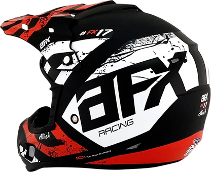 Bill's Exhausts AFX FX-17 Attack helmet in matte black and red, 3XL size, featuring a sleek aerodynamic design and clear visor.