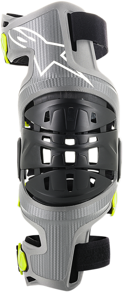 Alpinestars Bionic-7 Knee Braces set in small size, protective gear with adjustable straps and reinforced knee support.