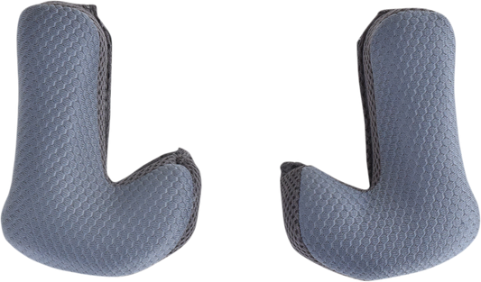 Medium AFX FX-111 helmet cheek pads by Bill's Exhausts, showing soft foam padding and fabric lining inside the helmet.
