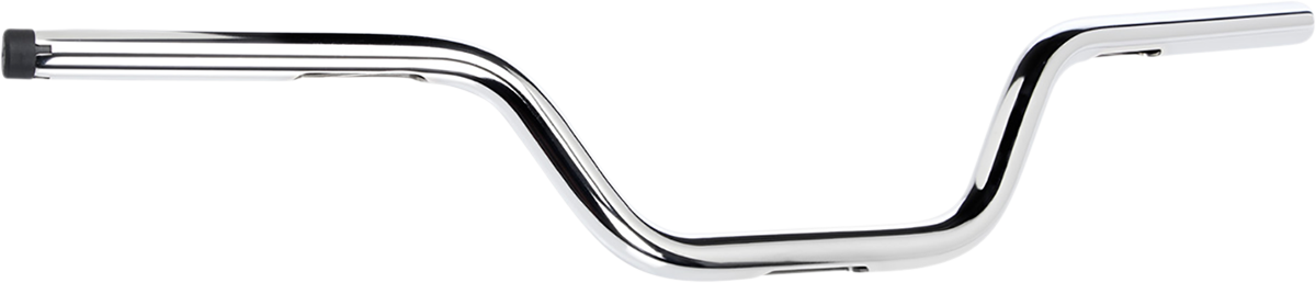 Chrome BILTWELL Tracker High handlebars for motorcycles, featuring a sleek, curved design and polished finish.