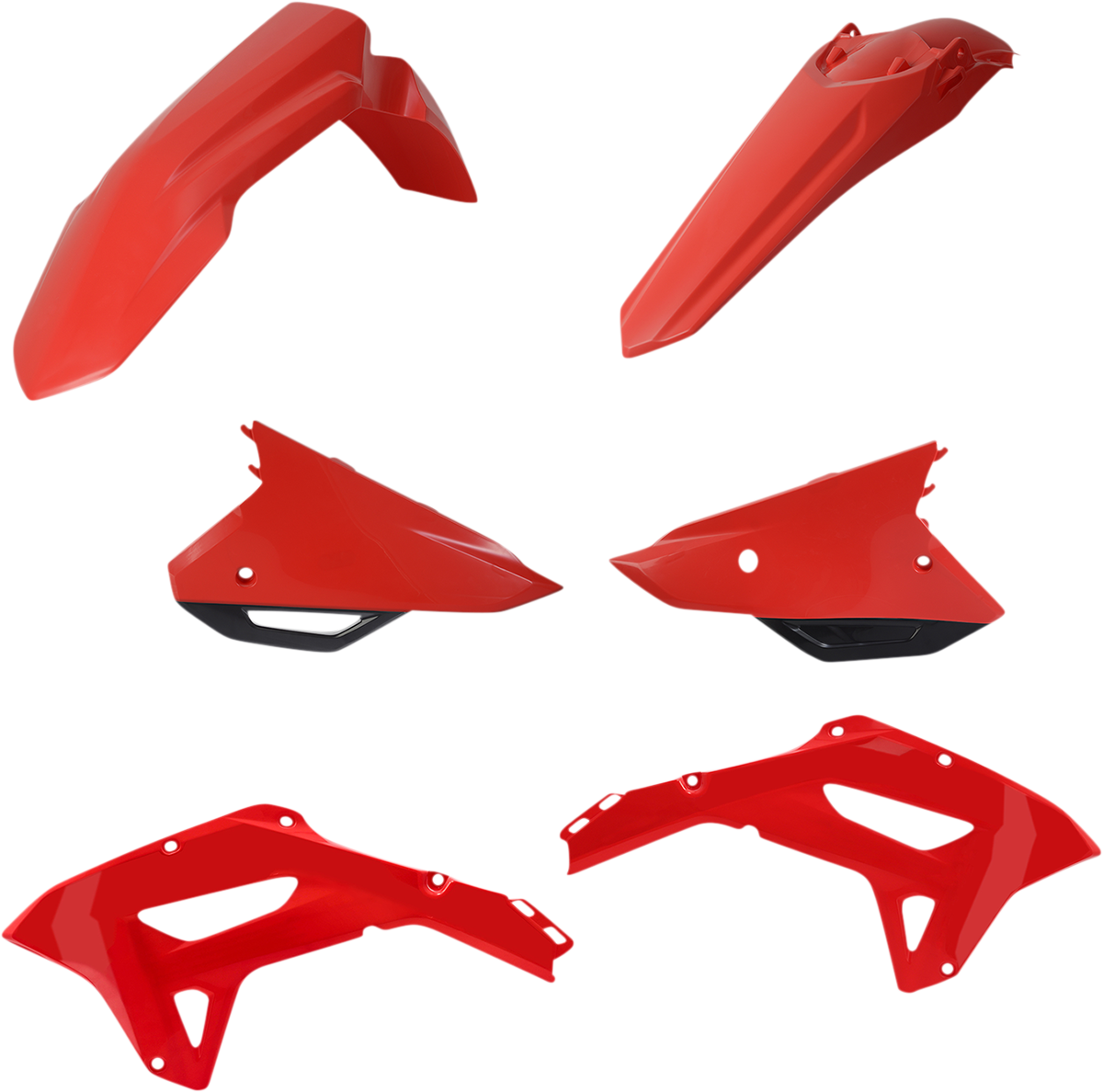 Acerbis OEM standard replacement body kit for motorcycles, featuring durable plastic panels and parts in a sleek design.