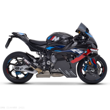 Bill's Exhausts slip-on carbon exhaust for BMW S1000RR 2020-2025, M1000RR, S1000RR Sport, showcasing sleek carbon finish.