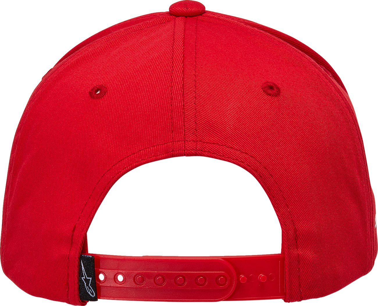 Red and black ALPINESTARS Rostrum Hat, one size, featuring sporty design and branding, suitable for casual wear.