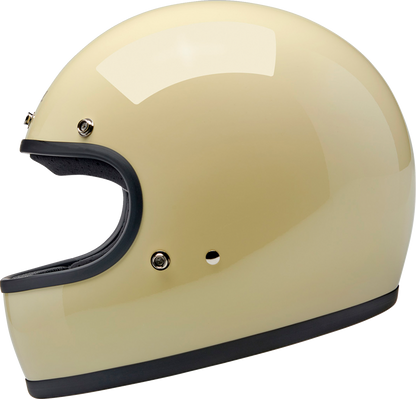 Gloss white BILTWELL Gringo helmet in large size, featuring a classic motorcycle helmet design with smooth finish.
