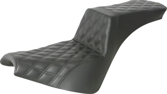 SADDLEMEN Step-Up Seat - Full Lattice Stitch - Black 818-30-195