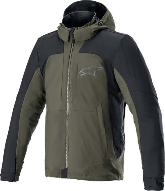 Alpinestars Stratos v2 Green motorcycle jacket in XL size, featuring protective armor and sporty design.