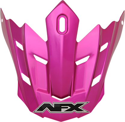 Bill's Exhausts AFX FX-17 Peak helmet in vibrant fuchsia with black accents, showcasing a sleek, aerodynamic design.
