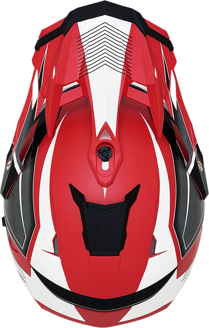 Matte red AFX FX-41 motorcycle helmet in medium size, featuring a sleek design and ventilation vents.