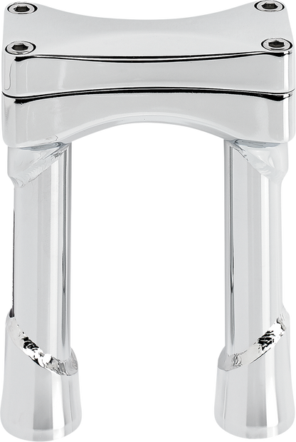 Chrome BILTWELL Risers Murdock Oversized 6-inch handlebars for motorcycle handlebar upgrade by Bill's Exhausts.