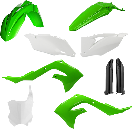 ACERBIS Full Replacement Body Kit OEM KX250F/X/450F Green/White/Black 2736296345 - Howling Moto