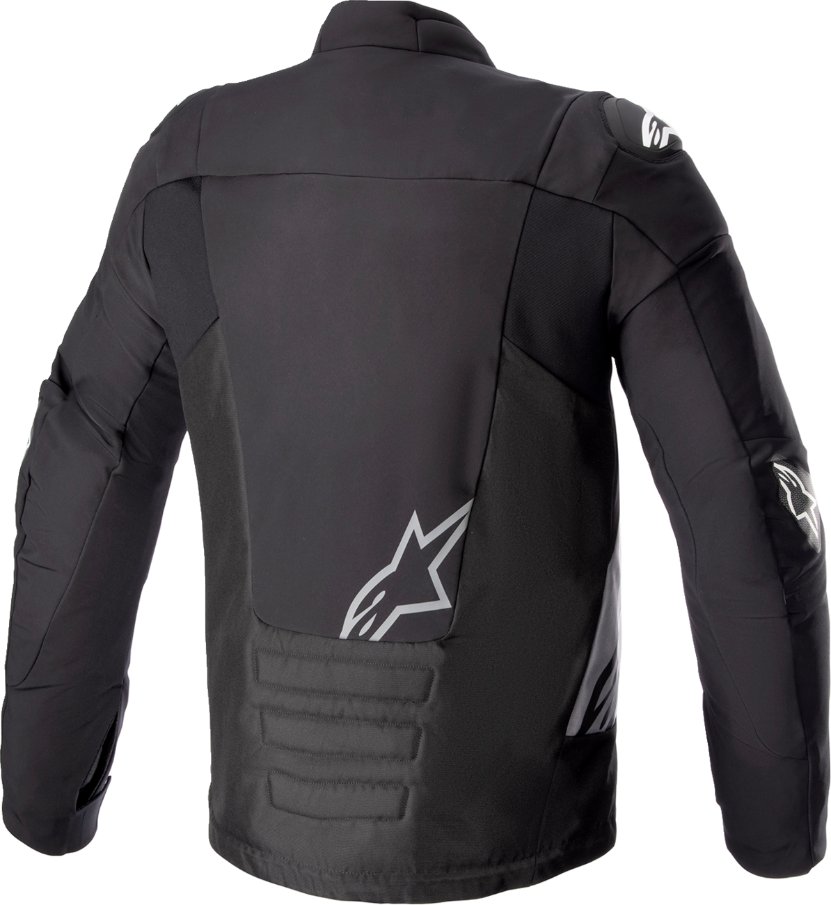 Black and gray ALPINESTARS SMX waterproof motorcycle jacket, large size, with visible waterproof fabric and sporty design.