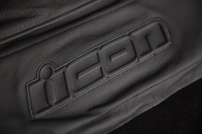 Black ICON Motorhead3™ jacket in 2XL size, featuring durable fabric and stylish design, by Bill's Exhausts.