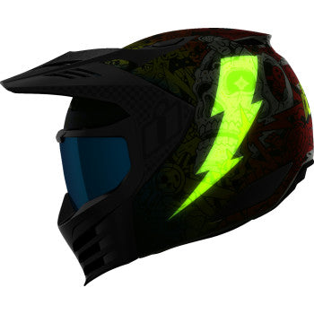 White ICON Elsinore™ Helmet Doodle 3 design in 3XL size, featuring a sleek helmet with a modern graphic pattern.
