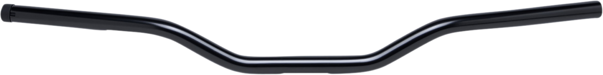 Biltwell Tracker handlebar in black for motorcycles, featuring a sleek, curved design suitable for custom bike builds.