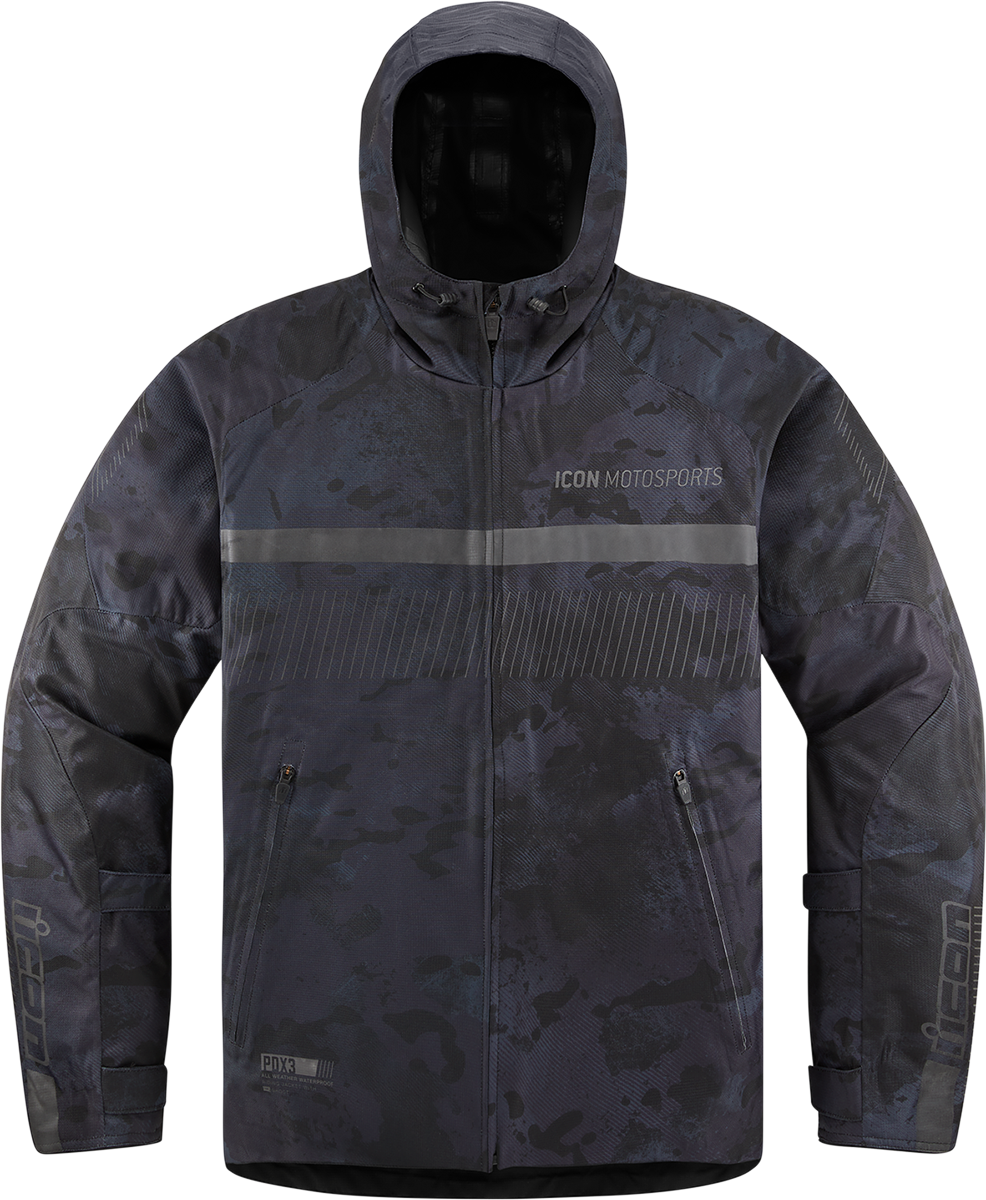 Bill's Exhausts ICON PDX3™ jacket in dark camo, 2XL, featuring a stylish camouflage design and durable fabric.