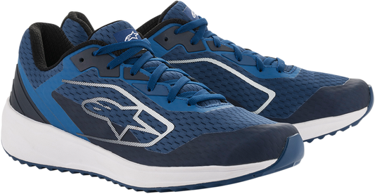 Alpinestars Meta shoes in blue and white, US size 11, featuring sporty design with breathable material and durable sole.
