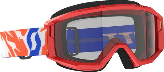SCOTT Youth Primal Goggles - Red - Clear 4030260004043 - Howling Moto
