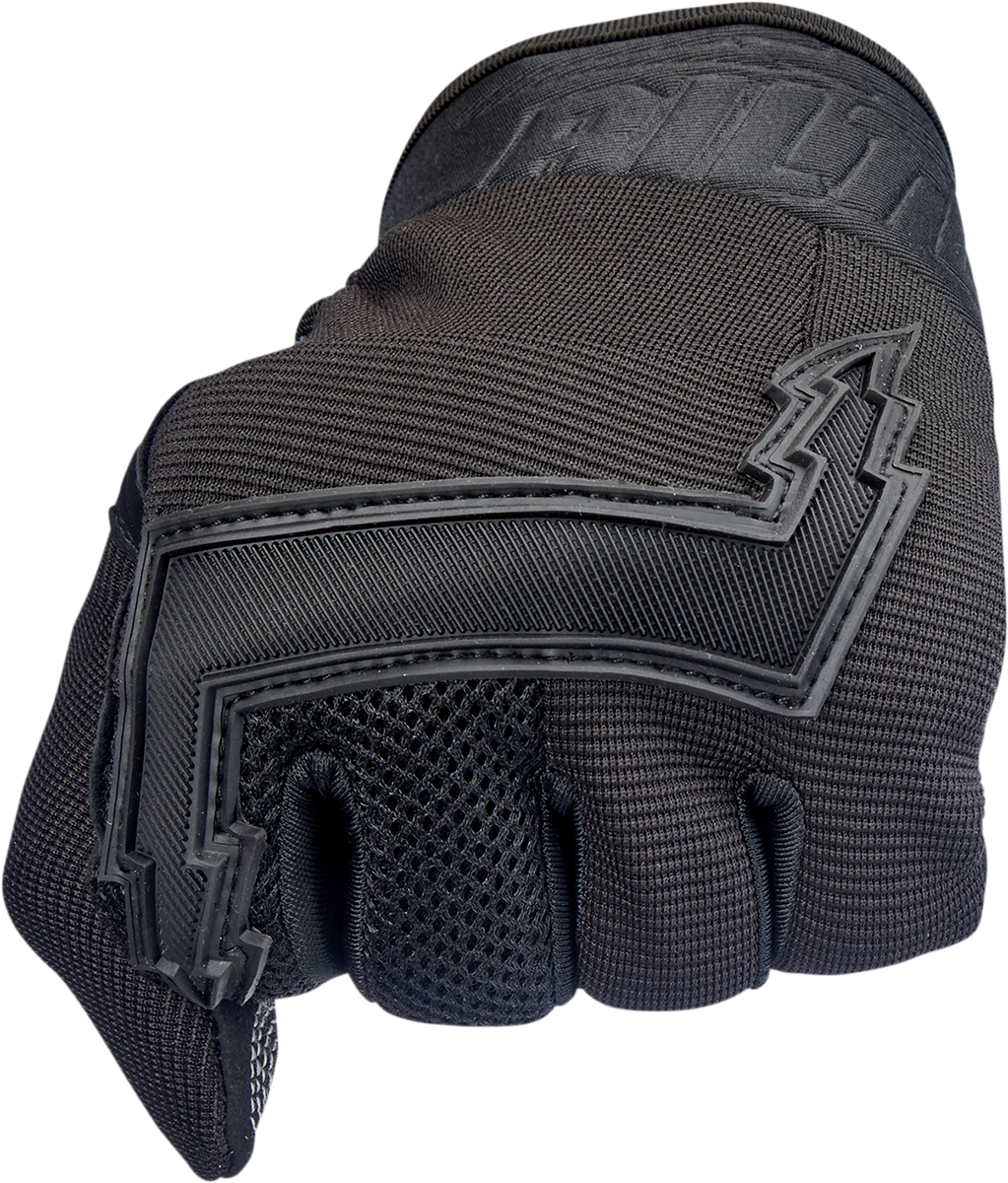 Black BILTWELL Baja gloves in 2XL size, made by Bill's Exhausts, featuring durable material and adjustable wrist closure.