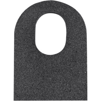 Bill's Exhausts Saddlemens Adhesive Bracket Protector for seats, showing the black protective pad attached to a motorcycle seat.
