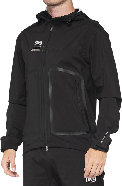 Black Hydromatic jacket by Bill's Exhausts, small size, featuring sleek design and durable material for outdoor wear.