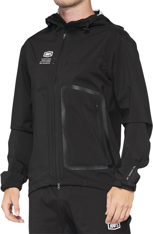 Black Hydromatic jacket by Bill's Exhausts, small size, featuring sleek design and durable material for outdoor wear.