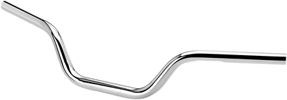 Chrome Biltwell Tracker High Oversized Handlebars for motorcycles with curved design and polished finish