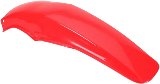 Red Acerbis rear fender for motorcycle, lightweight body part designed for durability and style.