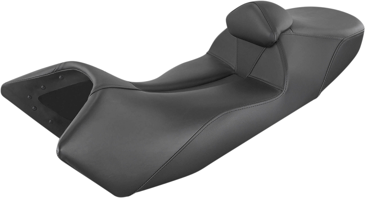 Bill's Exhausts Adventure Track Seat with backrest for KTM 0810-KT09BR motorcycle, showing the black seat and backrest attachment.