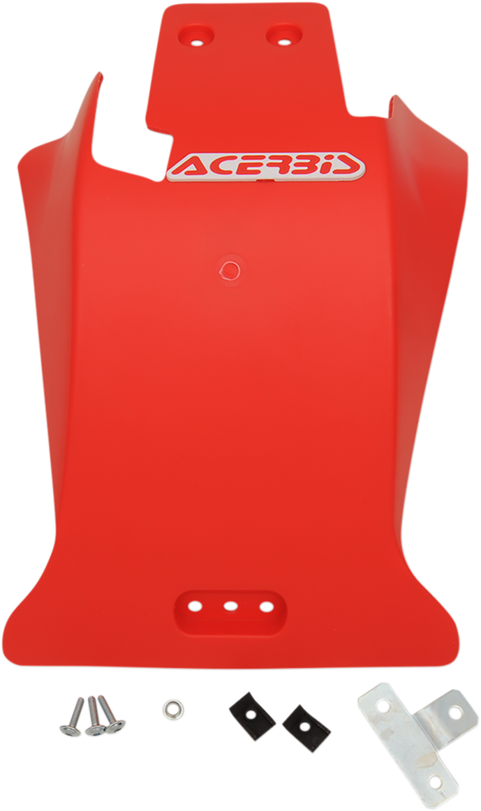 Red ACERBIS skid plate for Beta 250RR/300RR motorcycle, body protective part designed for off-road riding.