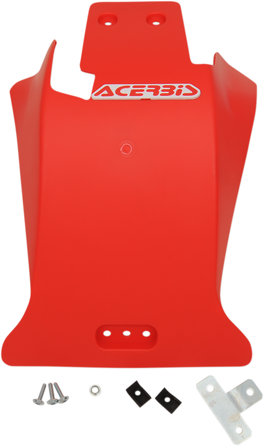 Red ACERBIS skid plate for Beta 250RR/300RR motorcycle, body protective part designed for off-road riding.