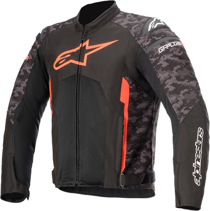Alpinestars T-GP Plus R Air motorcycle jacket in black and red, size 2XL, featuring protective armor and ventilation.