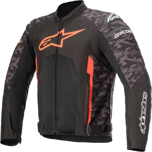 Alpinestars T-GP Plus R Air motorcycle jacket in black and red, small size, featuring protective armor and lightweight design.