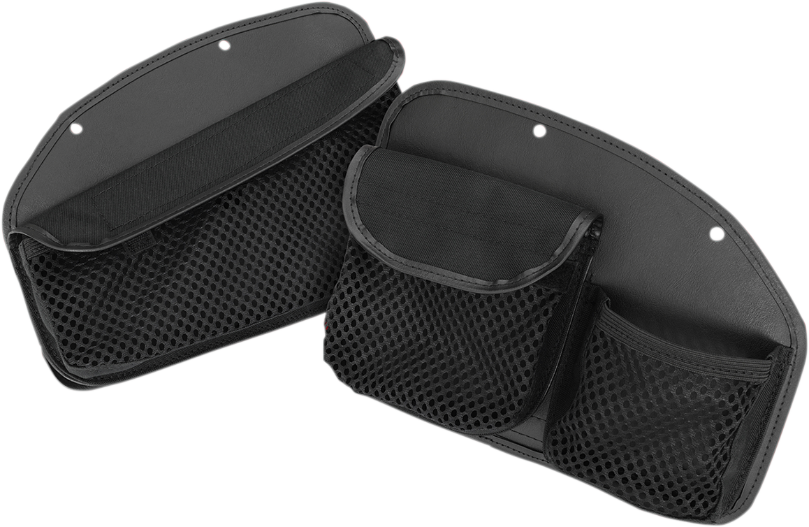 Engine trunk organizer in black with multiple compartments, designed for efficient storage in vehicles, by Bill's Exhausts.