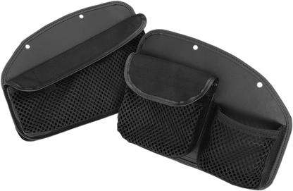 Engine trunk organizer in black with multiple compartments, designed for efficient storage in vehicles, by Bill's Exhausts.