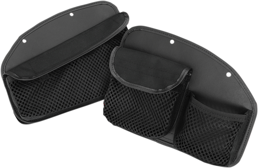 Engine trunk organizer in black with multiple compartments, designed for efficient storage in vehicles, by Bill's Exhausts.