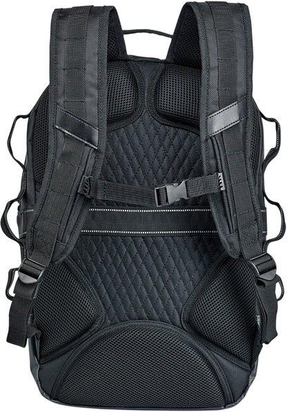 Black BILTWELL EXFIL-48 backpack by Bill's Exhausts, showing sleek design and durable straps for daily use and travel.