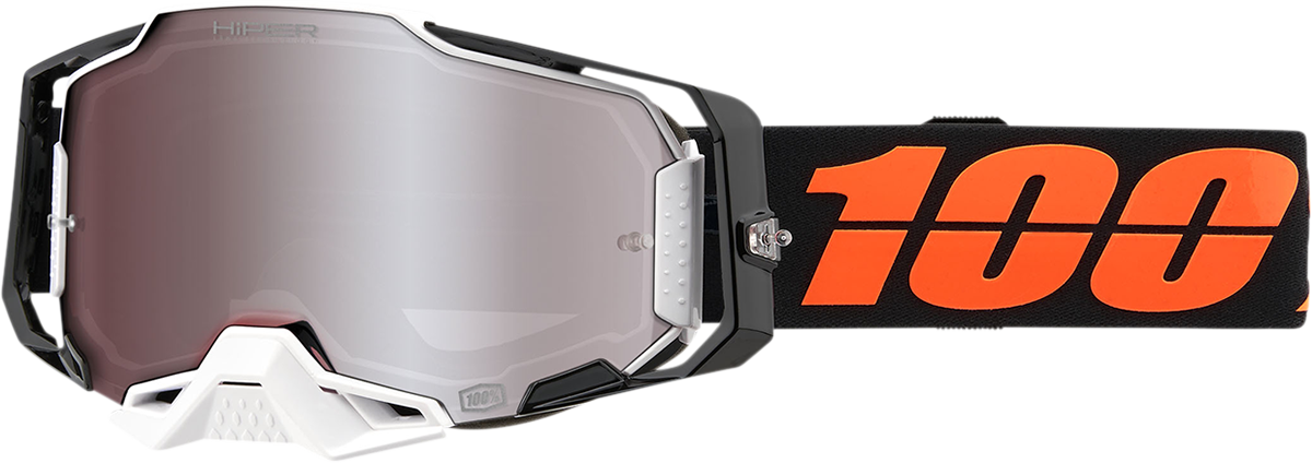 100% Armega Goggles - Blacktail - HiPER Silver Mirror 50003-00002 - Howling Moto