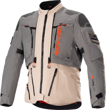 Alpinestars AMT 10-R Drystar XF motorcycle jacket in medium, black with protective armor and reflective accents.