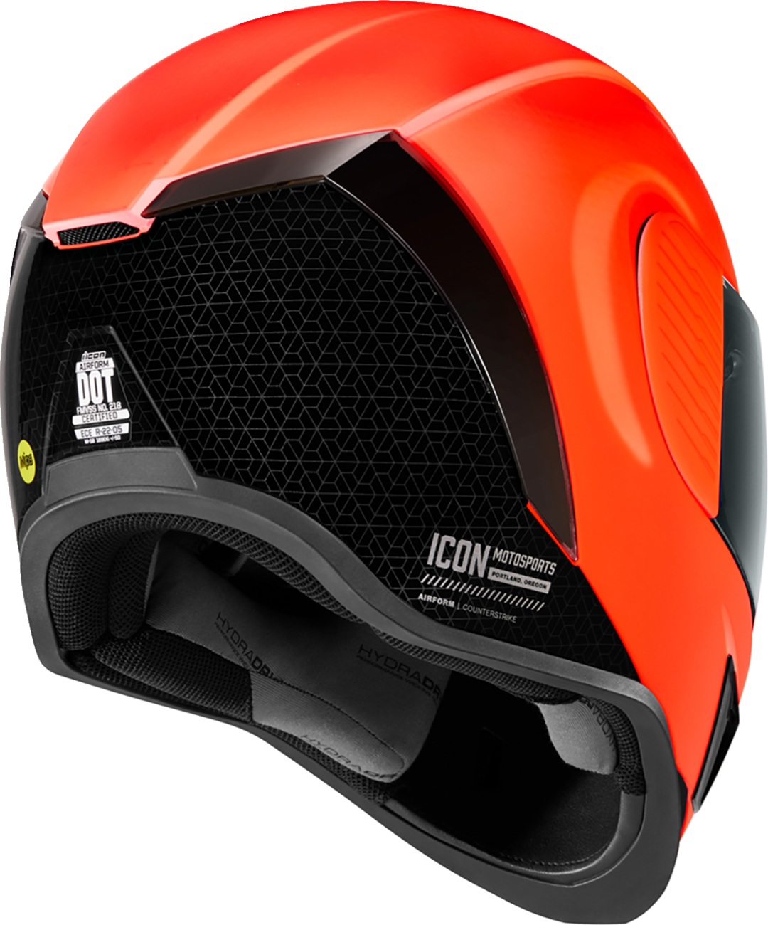 Red ICON Airform™ Helmet with MIPS® technology, Counterstrike design, 2XL size, featuring a sleek aerodynamic shape and ventilation.