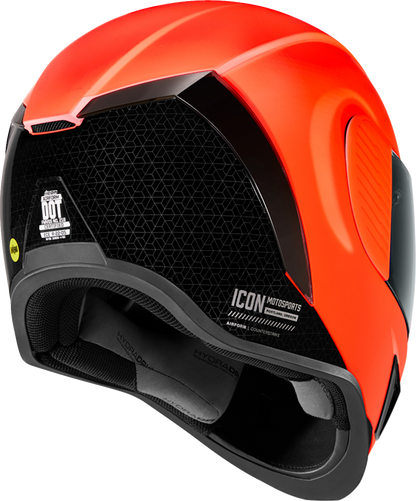 Red ICON Airform™ Helmet with MIPS® technology, Counterstrike design, 2XL size, featuring a sleek aerodynamic shape and ventilation.