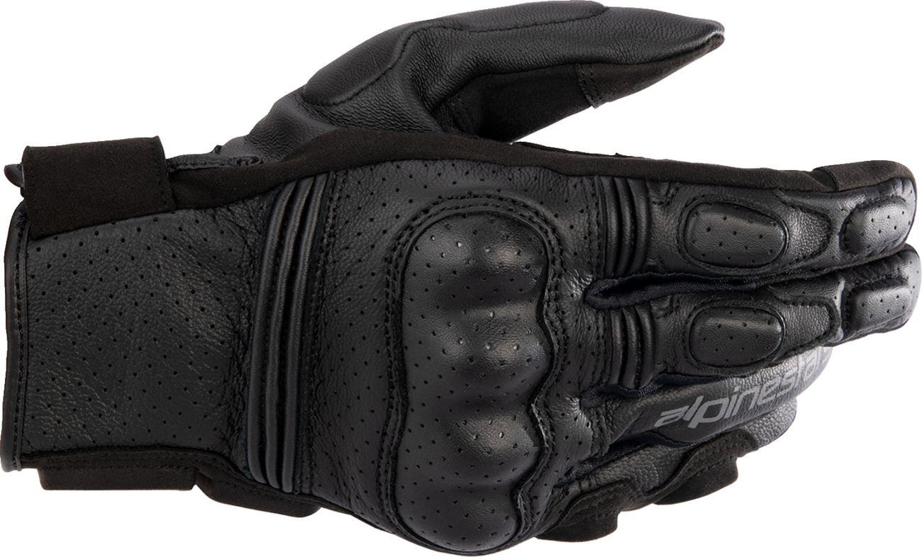 Alpinestars Phenom Air motorcycle gloves in black, large size, featuring breathable design and protective padding.