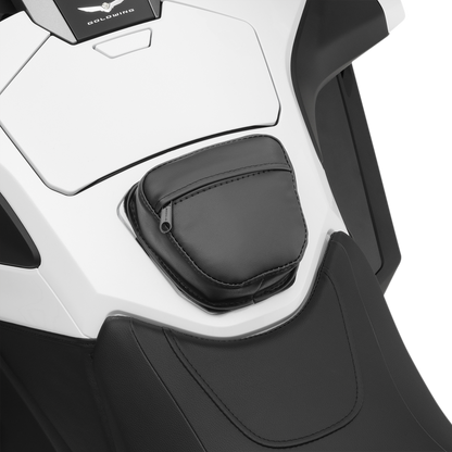 Bill's Exhausts SHOW CHROME gas tank pouch for Honda Gold Wing GL 1800 engine, chrome finish, secure mounting, compact design