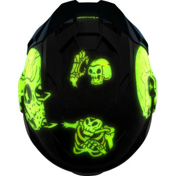 Blue ICON Ultraflite Doodle 3 MIPS helmet in large size with graphic design, lightweight and protective cycling helmet.