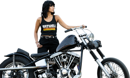 Black BILTWELL Women's Surf Tank Top, medium size, lightweight sleeveless design for beach and casual wear.