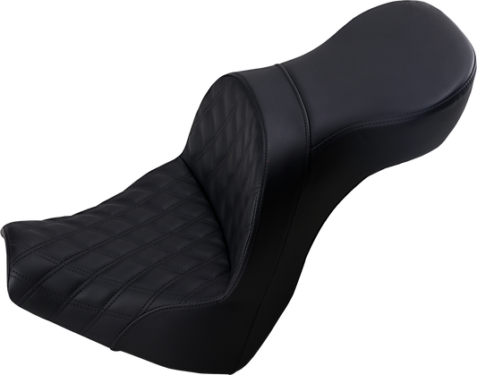 Bill's Exhausts SADDLEMEN Explorer Seat LS for FXBR/S 2018-2019, showing the black motorcycle seat with contour design.